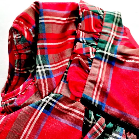 Pastourelle Pippa & Julie Girls Shirt Red Plaid Holiday Christmas 4T New - Picture 5 of 13